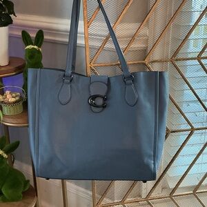 Coach Blue Leather Tote